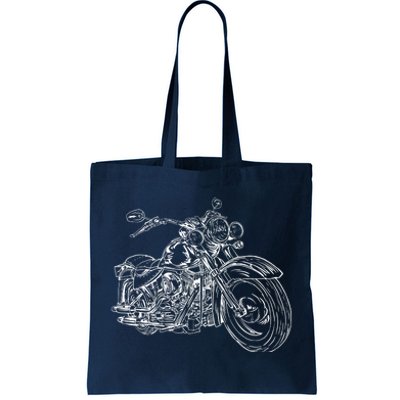 Hand Drawn Motorcycle Tote Bag