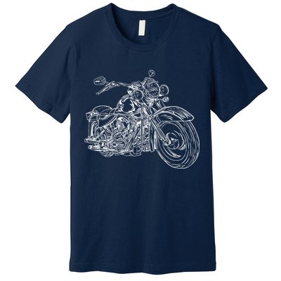 Hand Drawn Motorcycle Premium T-Shirt