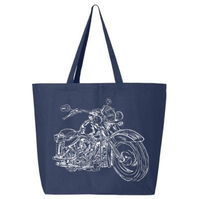 Hand Drawn Motorcycle 25L Jumbo Tote