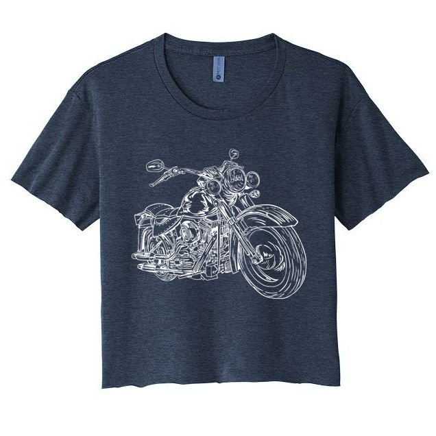 Hand Drawn Motorcycle Crop Top
