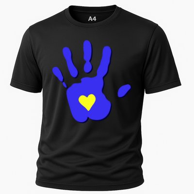 Hand Heart Down Syndrome Awareness Performance Shirt