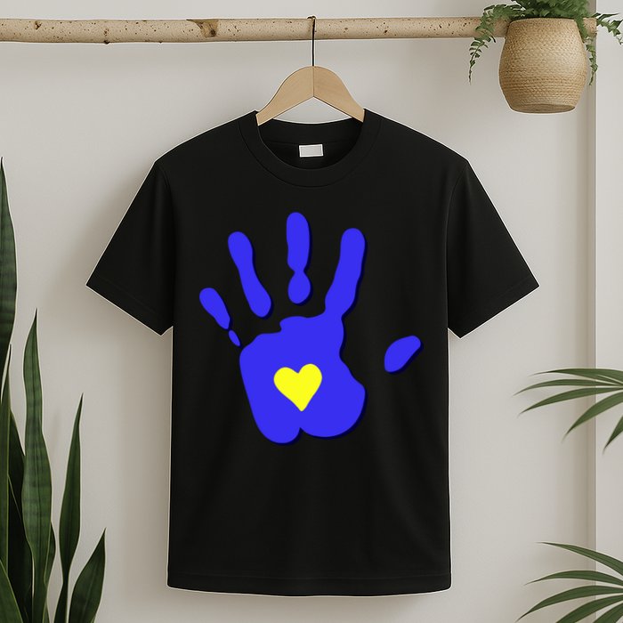 Hand Heart Down Syndrome Awareness T-Shirt