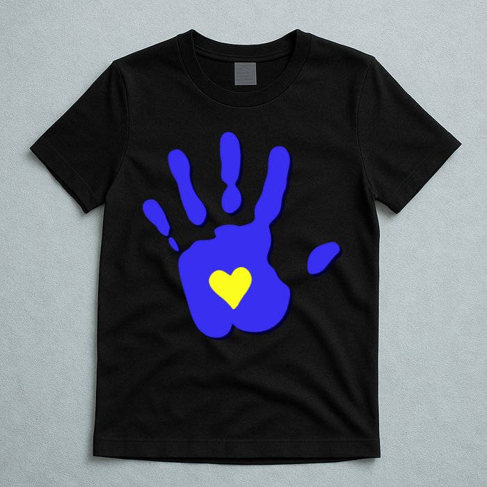 Hand Heart Down Syndrome Awareness T-Shirt