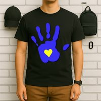 Hand Heart Down Syndrome Awareness T-Shirt