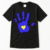 Hand Heart Down Syndrome Awareness Tall T-Shirt