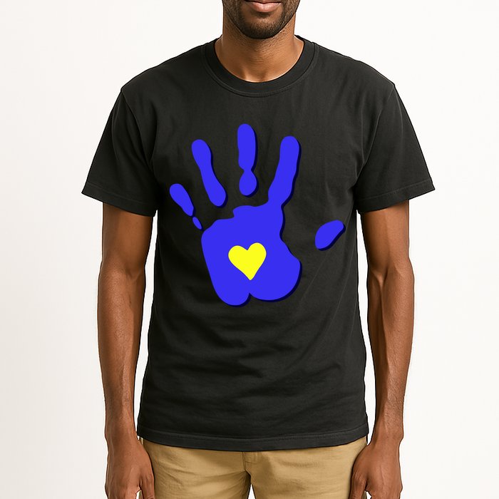 Hand Heart Down Syndrome Awareness Tall T-Shirt
