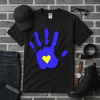Hand Heart Down Syndrome Awareness Tall T-Shirt