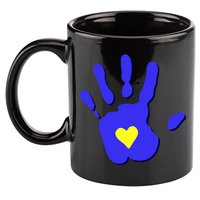 Hand Heart Down Syndrome Awareness 11oz C Handle Ceramic Mug