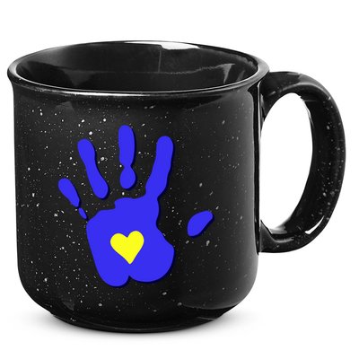 Hand Heart Down Syndrome Awareness 15oz Campfire Ceramic Mug