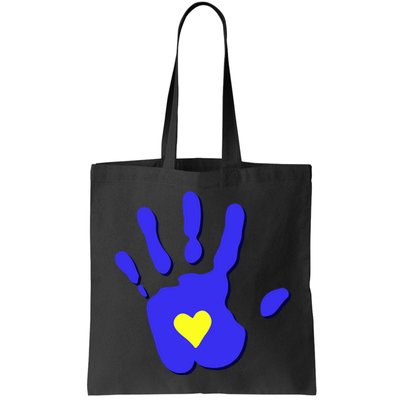 Hand Heart Down Syndrome Awareness Bag