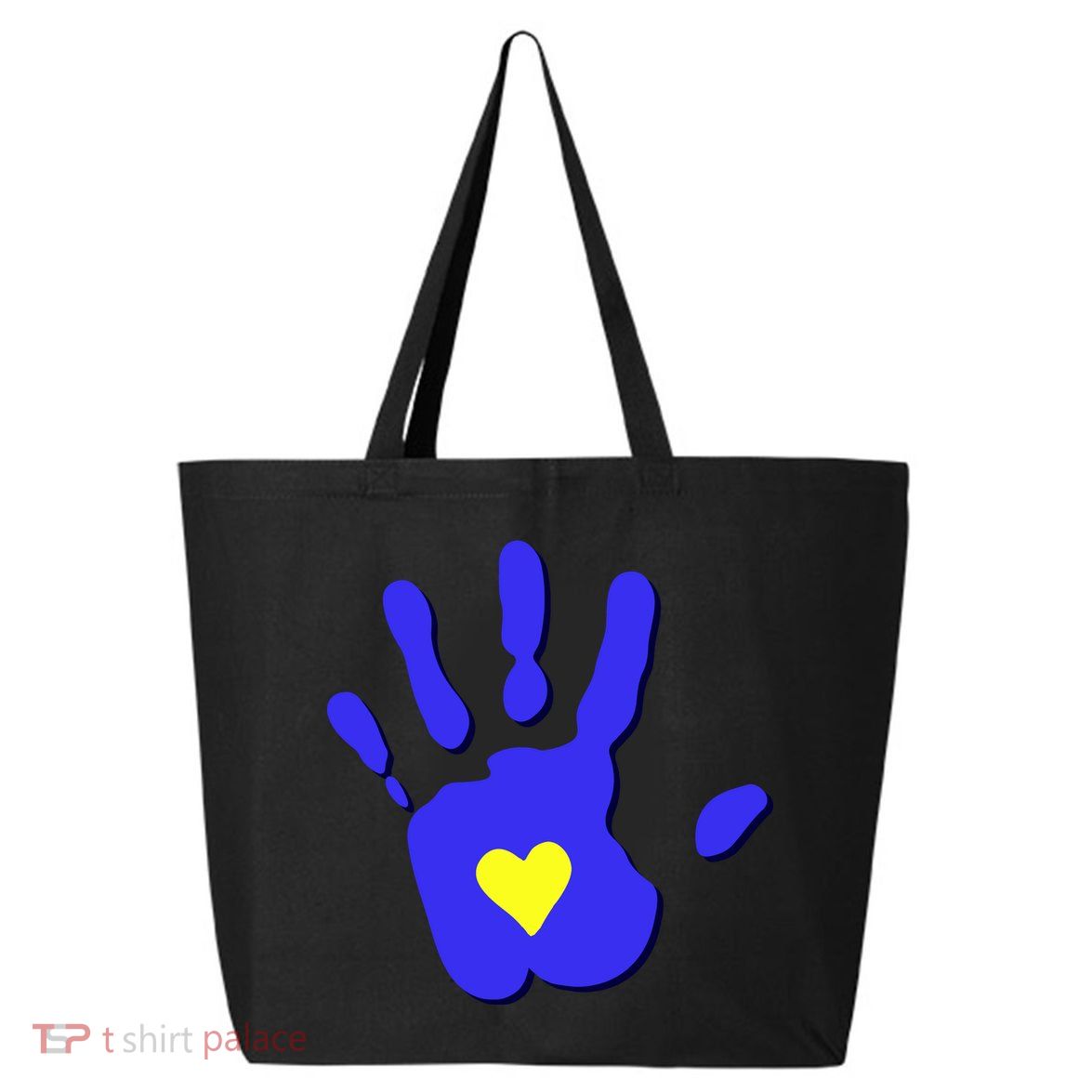 Hand Heart Down Syndrome Awareness 25L Jumbo Tote