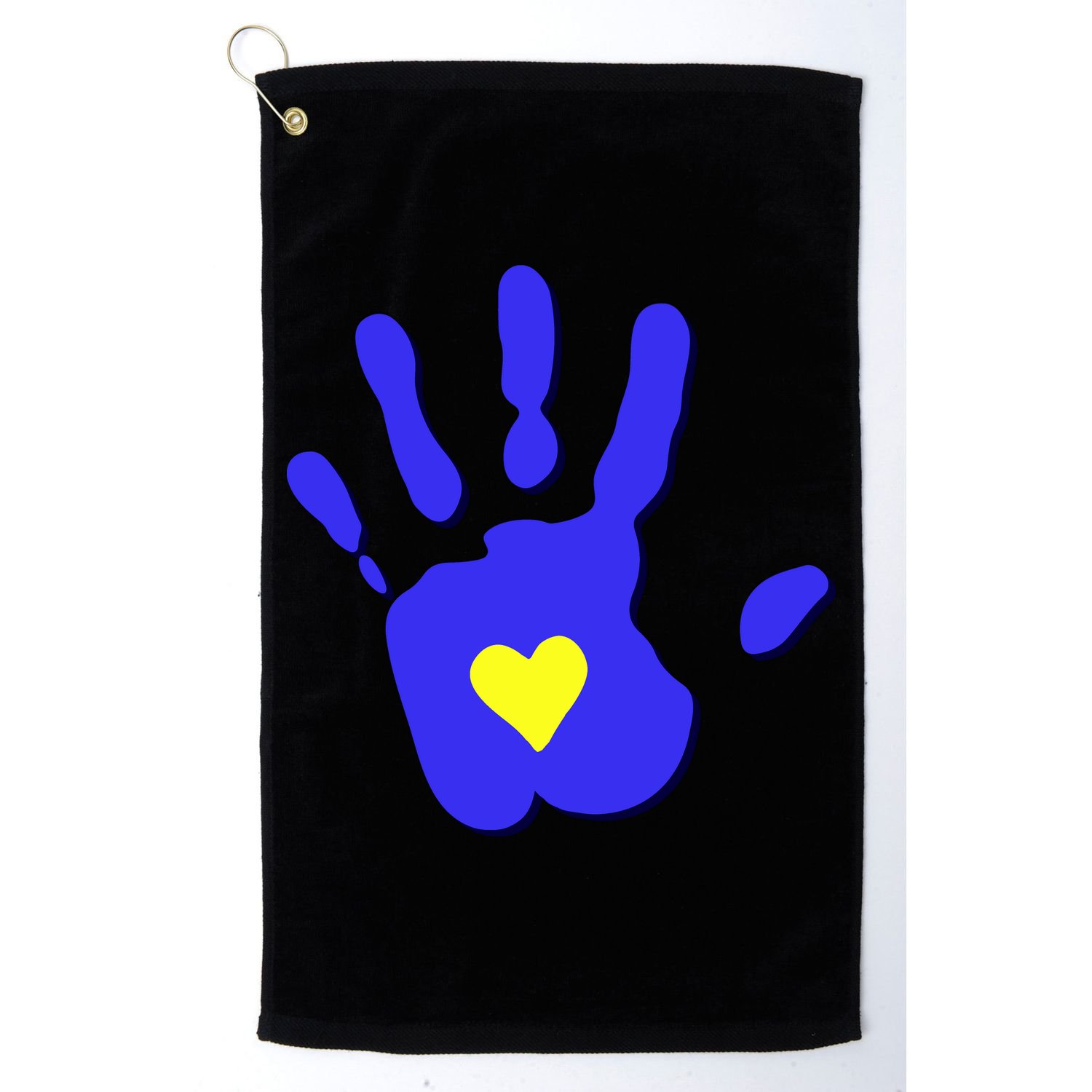 Hand Heart Down Syndrome Awareness Golf Towel
