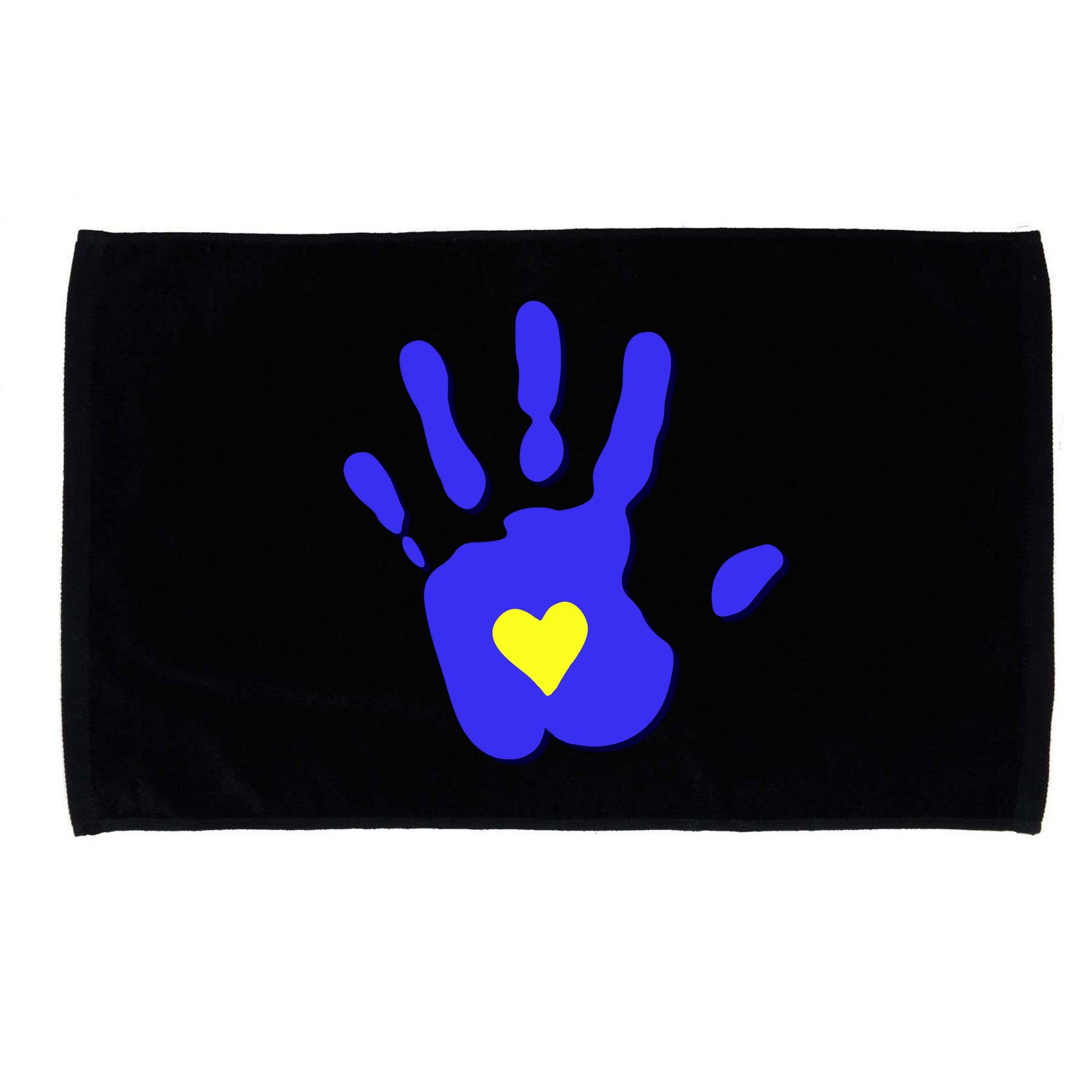 Hand Heart Down Syndrome Awareness Microfiber Hand Towel