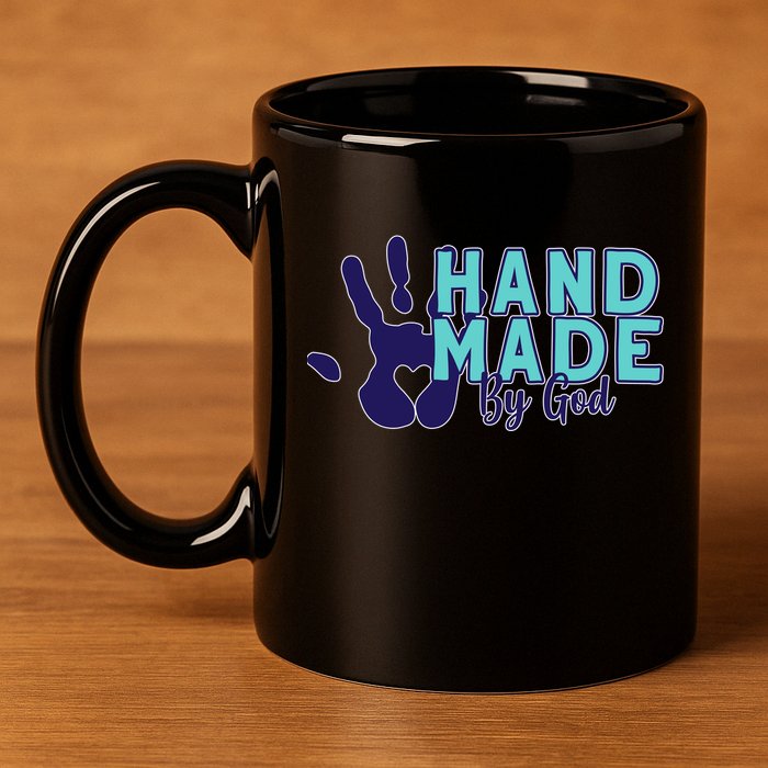 Hand Made God 11oz C Handle Ceramic Mug