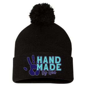 Hand Made God Pom Pom 12in Knit Beanie