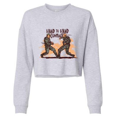 Hand To Hand Combat Army Cropped Pullover Crew