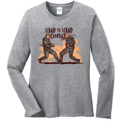 Hand To Hand Combat Army Ladies Long Sleeve Shirt