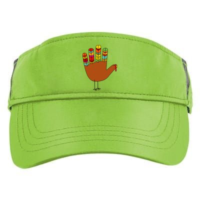 Hand Turkey Thanksgiving Day Adult Drive Performance Visor