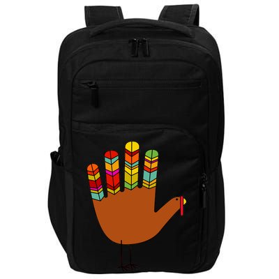 Hand Turkey Thanksgiving Day Impact Tech Backpack