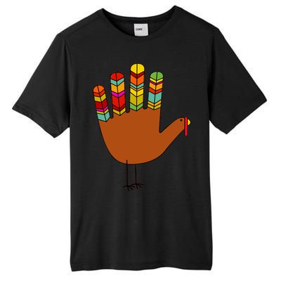 Hand Turkey Thanksgiving Day Tall Fusion ChromaSoft Performance T-Shirt