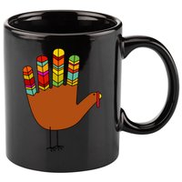 Hand Turkey Thanksgiving Day 11oz C Handle Ceramic Mug