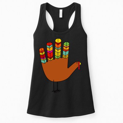 Hand Turkey Thanksgiving Day Womens Tank Top