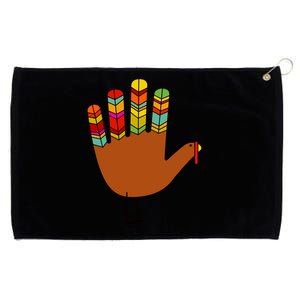 Hand Turkey Thanksgiving Day Grommeted Golf Towel