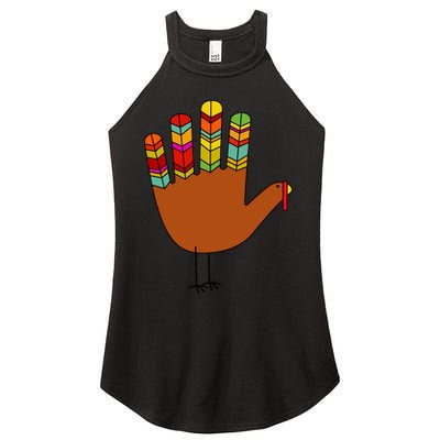 Hand Turkey Thanksgiving Day Women's Perfect Tri Rocker Tank