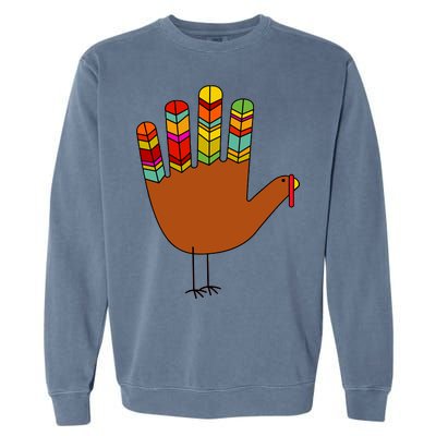 Hand Turkey Thanksgiving Day Garment-Dyed Sweatshirt