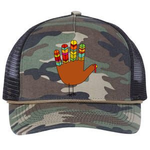 Hand Turkey Thanksgiving Day Retro Rope Trucker Hat Cap