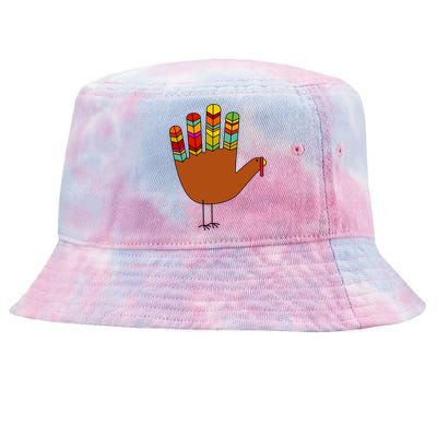 Hand Turkey Thanksgiving Day Tie-Dyed Bucket Hat