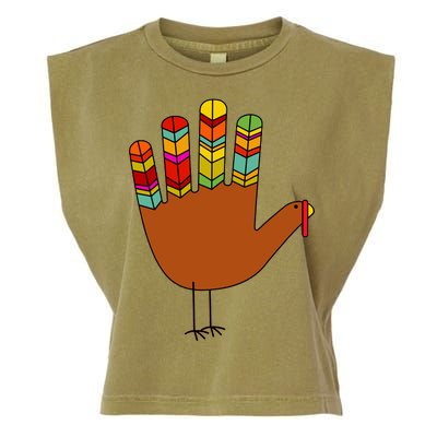 Hand Turkey Thanksgiving Day Garment-Dyed Women's Muscle Tee