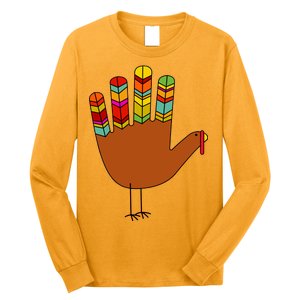 Hand Turkey Thanksgiving Day Long Sleeve Shirt