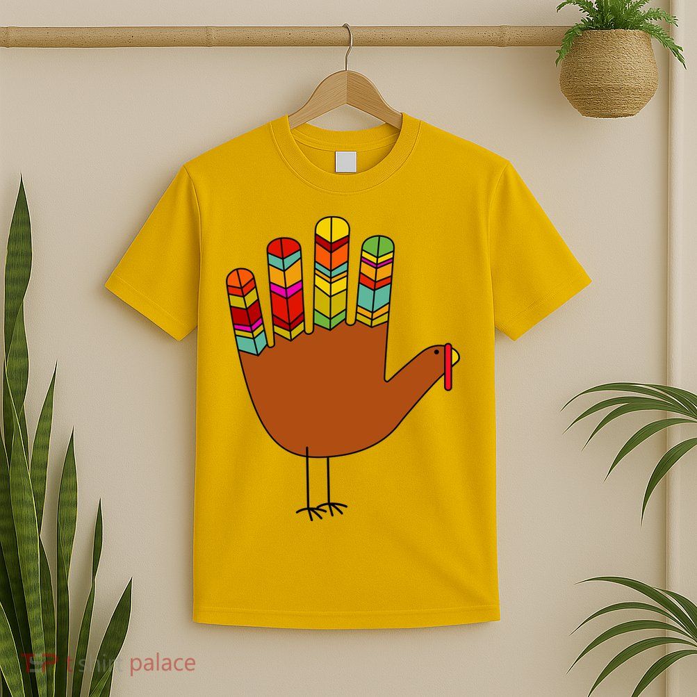 Hand Turkey Thanksgiving Day T-Shirt
