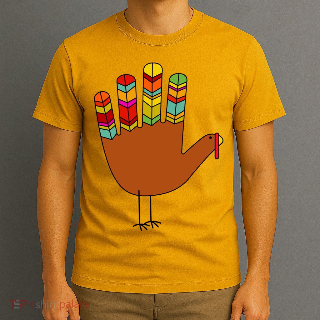 Hand Turkey Thanksgiving Day T-Shirt
