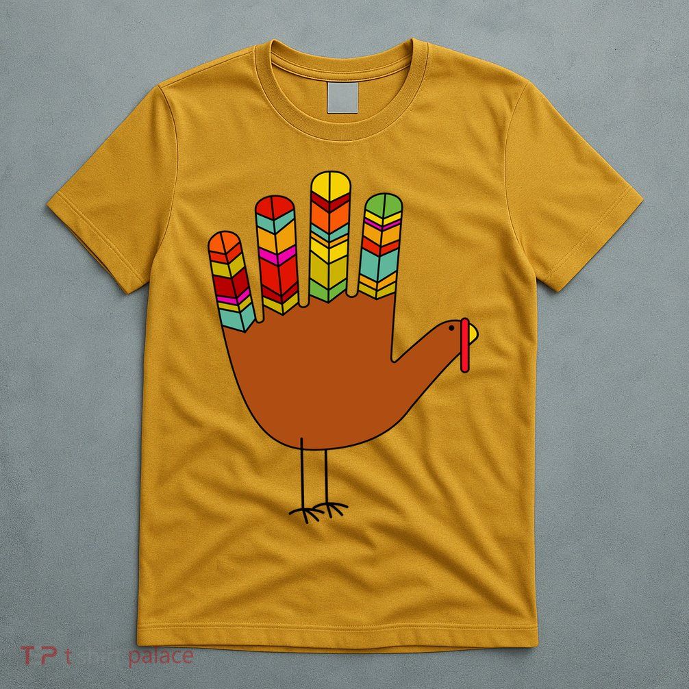 Hand Turkey Thanksgiving Day T-Shirt