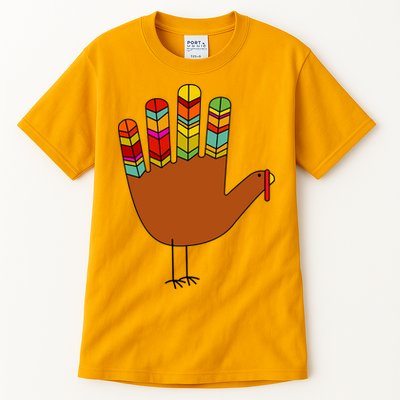 Hand Turkey Thanksgiving Day Tall T-Shirt