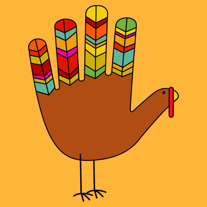Hand Turkey Thanksgiving Day Tall T-Shirt