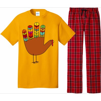 Hand Turkey Thanksgiving Day Pajama Set