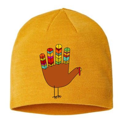 Hand Turkey Thanksgiving Day Sustainable Beanie