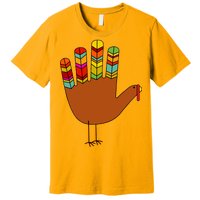 Hand Turkey Thanksgiving Day Premium T-Shirt