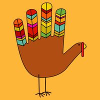 Hand Turkey Thanksgiving Day Baby Bodysuit