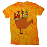 Hand Turkey Thanksgiving Day Tie-Dye T-Shirt