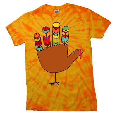 Hand Turkey Thanksgiving Day Tie-Dye T-Shirt