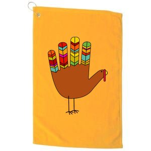 Hand Turkey Thanksgiving Day Platinum Collection Golf Towel