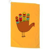 Hand Turkey Thanksgiving Day Platinum Collection Golf Towel