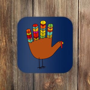 Hand Turkey Thanksgiving Day Coaster