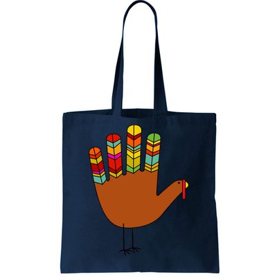 Hand Turkey Thanksgiving Day Tote Bag