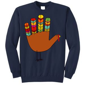 Hand Turkey Thanksgiving Day Tall Sweatshirt