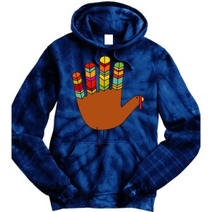 Hand Turkey Thanksgiving Day Tie Dye Hoodie